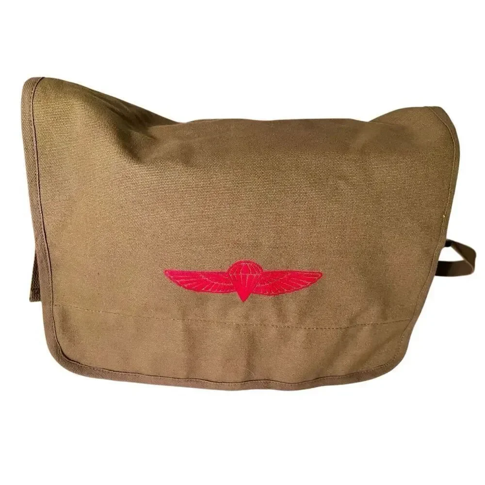 Rothco Israeli Military Paratrooper Emblem Canvas Shoulder Messenger Bag NWOT